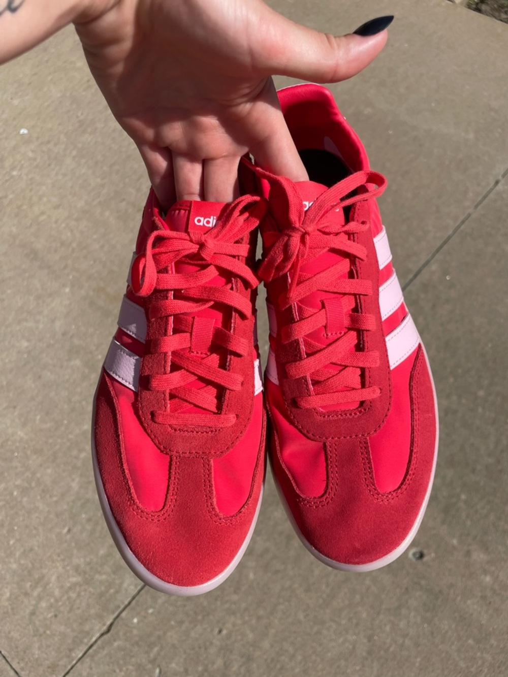 Adidas Red & White Classic Sneakers NEW Size 9.5